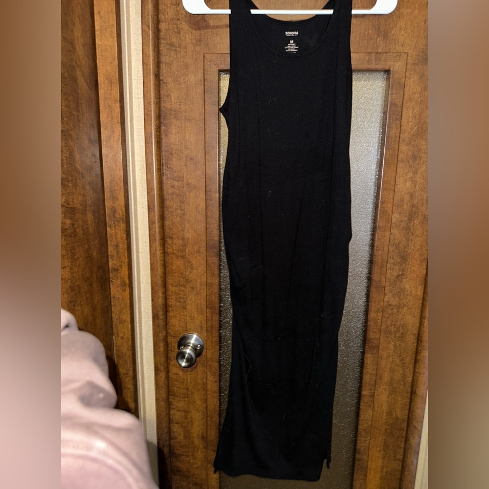 Maternity tight fitted black dress